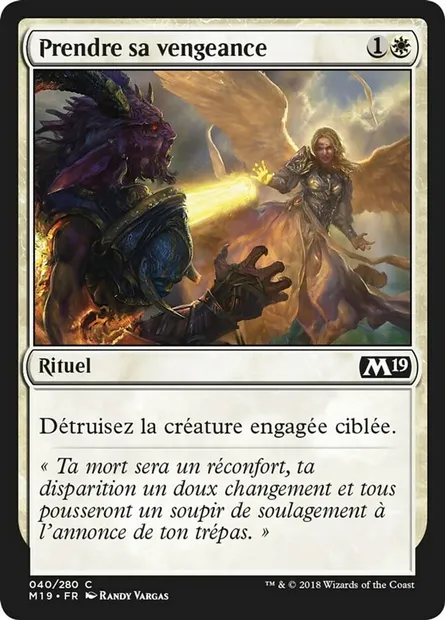 Prendre sa vengeance, carte Magic M19 40 — extension Core Set 2019