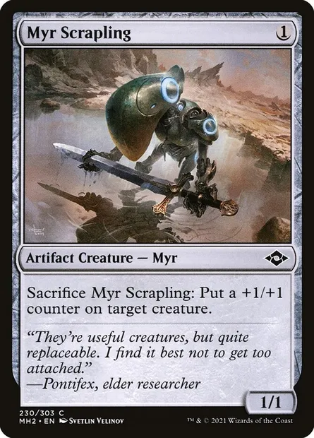 Myr Scrapling, Magic card MH2 230 — Modern Horizons 2 set