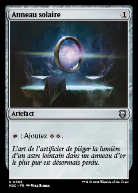 Anneau solaire, carte Magic M3C 305 — extension Modern Horizons 3 Commander