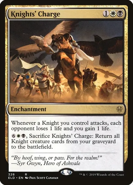 Knights' Charge, Magic card ELD 328 — Throne of Eldraine set