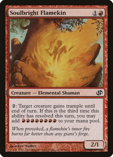 Soulbright Flamekin, Magic card DD2 37 — Duel Decks: Jace vs. Chandra set