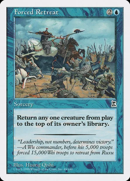 Forced Retreat, carte Magic PTK 44 — extension Portal Three Kingdoms