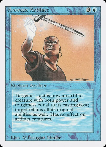 Animation d'artefact, carte Magic 3ED 48 — extension Revised Edition