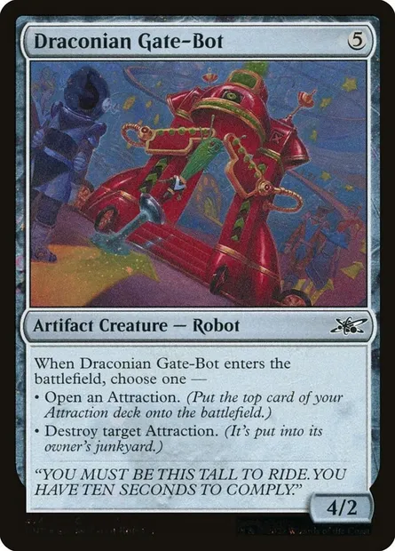 Draconian Gate-Bot, carte Magic UNF 474 — extension Unfinity