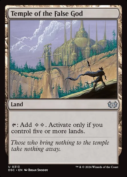 Temple of the False God, Magic card DSC 313 — Duskmourn: House of Horror Commander set