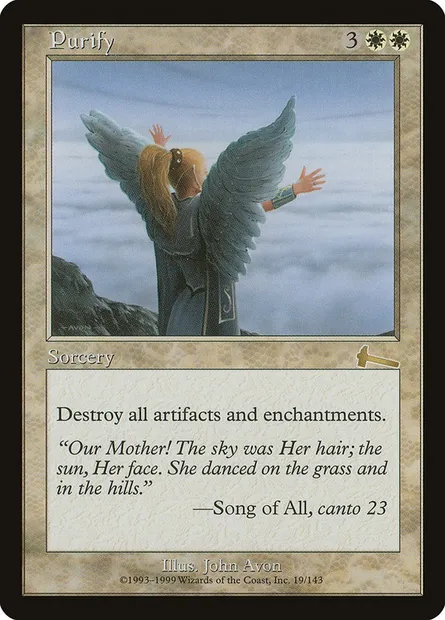 Purify, Magic card ULG 19 — Urza's Legacy set