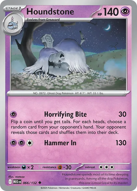 Houndstone, Pokémon card MEG 066 — Mega Evolution set