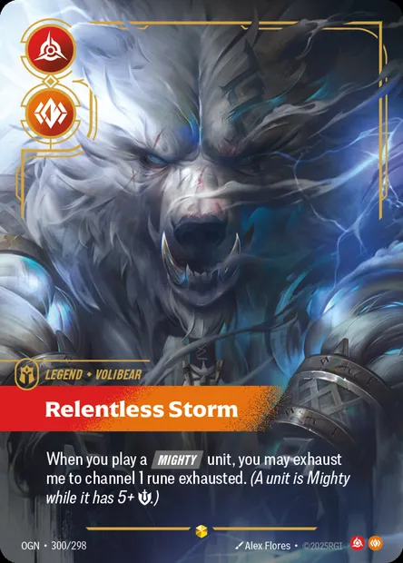 Relentless Storm, carte Riftbound OGN 300 — extension Origins