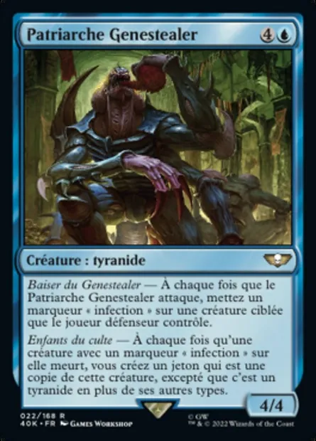 Patriarche Genestealer, carte Magic 40K 22 — extension Warhammer 40,000 Commander