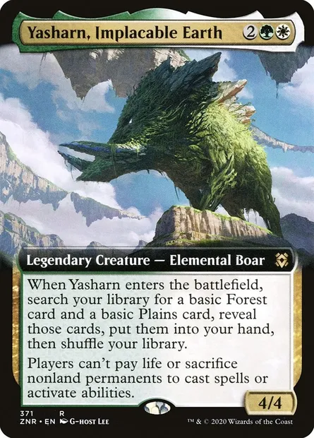 Yasharn, Implacable Earth, Magic card ZNR 371 — Zendikar Rising set
