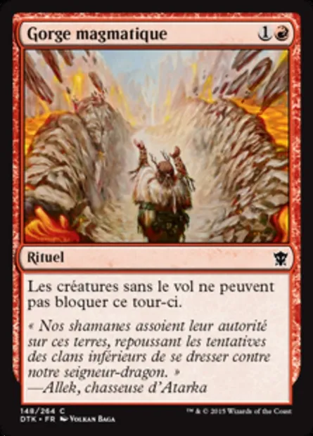 Gorge magmatique, carte Magic DTK 148 — extension Les Dragons de Tarkir