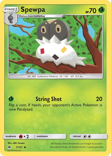 Spewpa, Pokémon card FLI 7 — Forbidden Light set