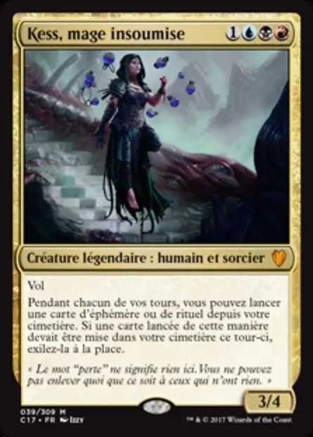 Kess, mage insoumise, carte Magic C17 39 — extension Commander 2017