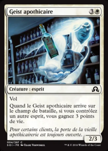 Geist apothicaire, carte Magic SOI 4 — extension Ténèbres sur Innistrad