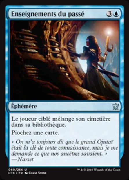 Enseignements du passé, carte Magic DTK 60 — extension Les Dragons de Tarkir