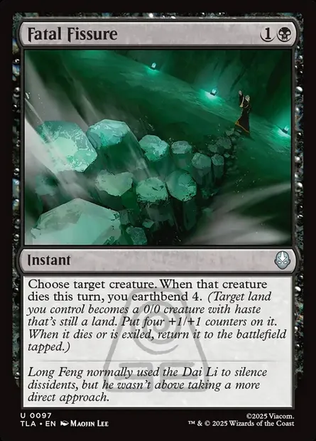 Fatal Fissure, Magic card TLA 97 — Avatar: The Last Airbender set