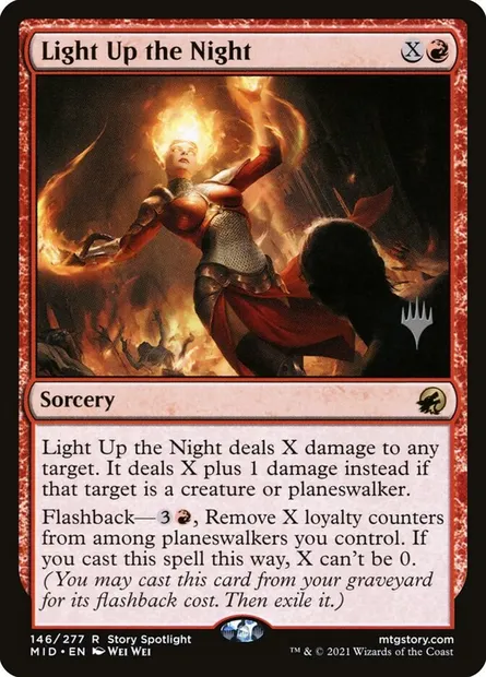 Light Up the Night, Magic card PMID 146p — Innistrad: Midnight Hunt Promos set
