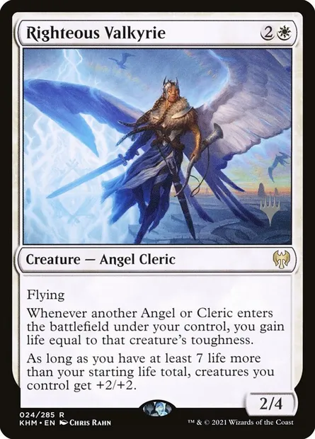 Valkyrie juste, carte Magic PKHM 24p — extension Kaldheim Promos