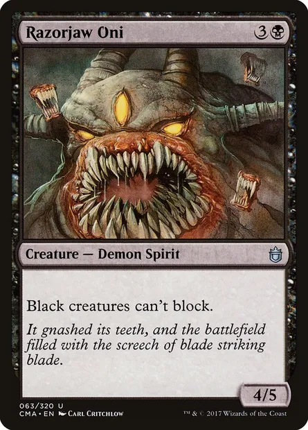 Razorjaw Oni, Magic card CMA 63 — Commander Anthology set