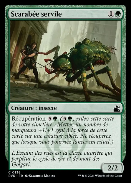 Scarabée servile, carte Magic RVR 136 — extension Ravnica Remastered