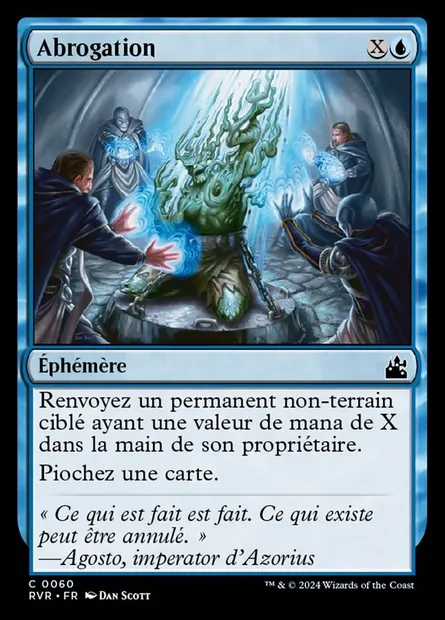 Abrogation, carte Magic RVR 60 — extension Ravnica Remastered