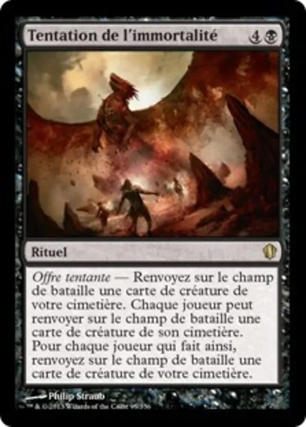 Tentation de l'immortalité, carte Magic C13 95 — extension Commander 2013