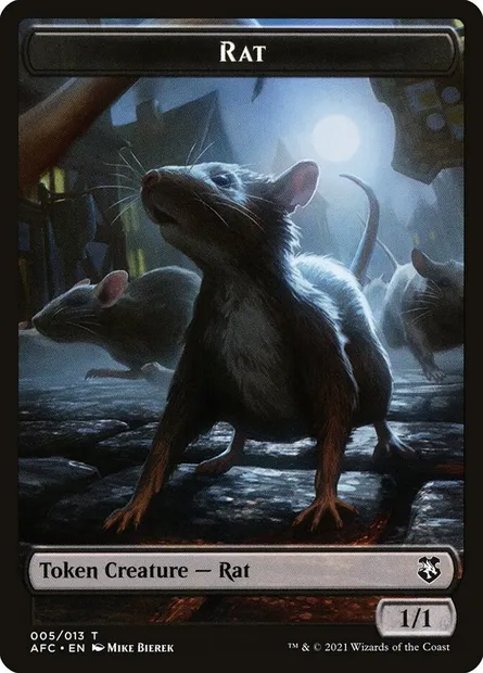 Rat, Magic card TAFC 5 — Forgotten Realms Commander Tokens set