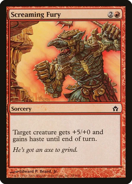 Screaming Fury, Magic card 5DN 78 — Fifth Dawn set