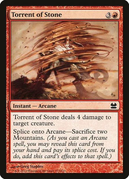 Torrent de pierres, carte Magic MMA 137 — extension Modern Masters