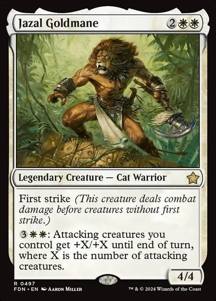Jazal Goldmane, Magic card FDN 497 — Foundations set