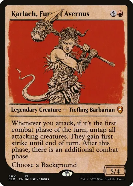 Karlach, Fury of Avernus, Magic card CLB 400 — Commander Legends: Battle for Baldur's Gate set