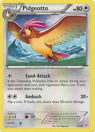 Pidgeotto, Pokémon card TK7B 023 — XY Trainer Kit: Wigglytuff set