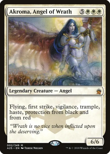 Akroma, Angel of Wrath, Magic card A25 2 — Masters 25 set