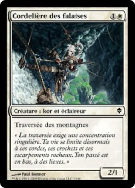 Cordelière des falaises, carte Magic ZEN 7 — extension Zendikar