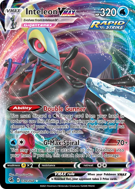 Inteleon VMAX, Pokémon card FST 79 — Fusion Strike set