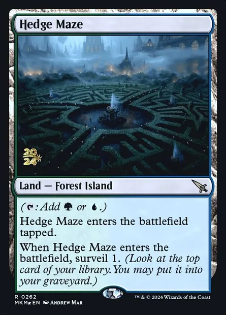 Hedge Maze, Magic card PMKM 262s — Murders at Karlov Manor Promos set