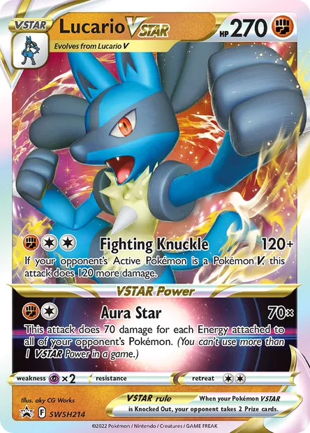 Lucario VSTAR, Pokémon card SWSH 214 — SWSH Black Star Promos set