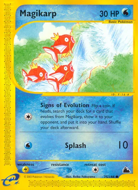 Magicarpe, carte Pokémon SK 75 — extension Skyridge