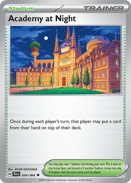 Academy at Night, Pokémon card SFA 054 — Shrouded Fable set