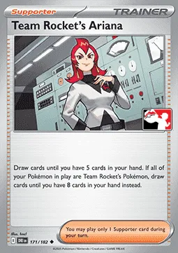 Ariane de la Team Rocket, carte Pokémon PPS 171-5 — extension Play! Pokémon Prize Pack Series