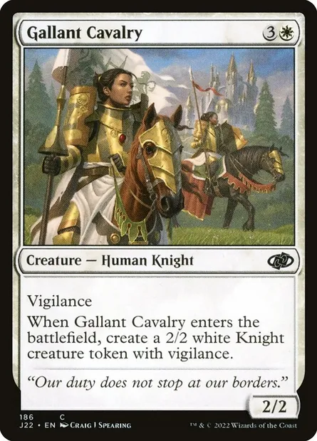 Gallant Cavalry, Magic card J22 186 — Jumpstart 2022 set