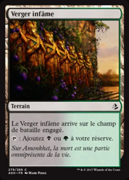 Verger infâme, carte Magic AKH 279 — extension Amonkhet