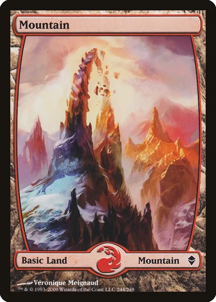 Mountain, Magic card ZEN 244 — Zendikar set