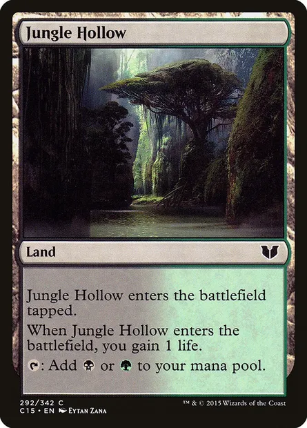 Jungle Hollow, Magic card C15 292 — Commander 2015 set