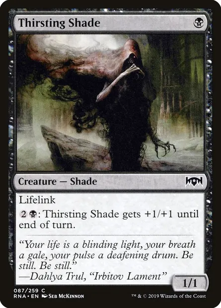 Thirsting Shade, Magic card RNA 87 — Ravnica Allegiance set