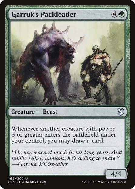 Garruk's Packleader, Magic card C19 168 — Commander 2019 set