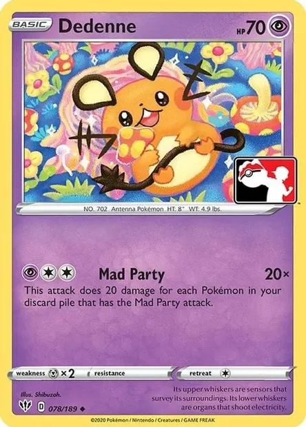 Dedenne, Pokémon card PPS 078 — Play! Pokémon Prize Pack Series set