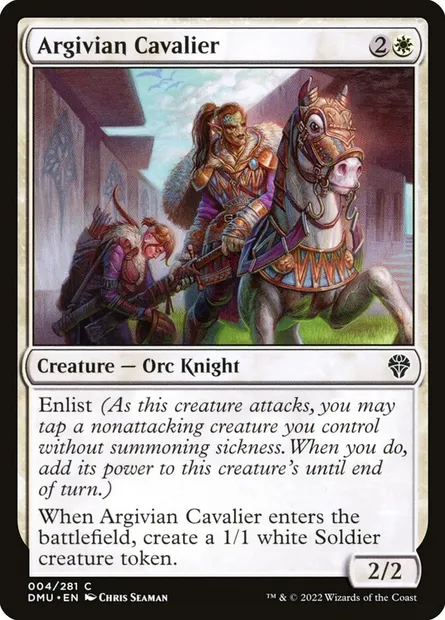 Argivian Cavalier, Magic card DMU 4 — Dominaria United set