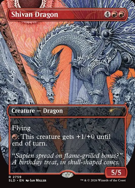 Shivan Dragon, Magic card SLD 2759 — Secret Lair Drop set