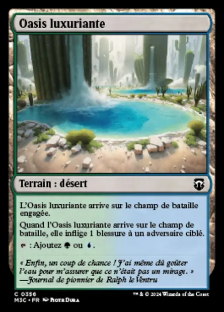 Oasis luxuriante, carte Magic M3C 356 — extension Modern Horizons 3 Commander